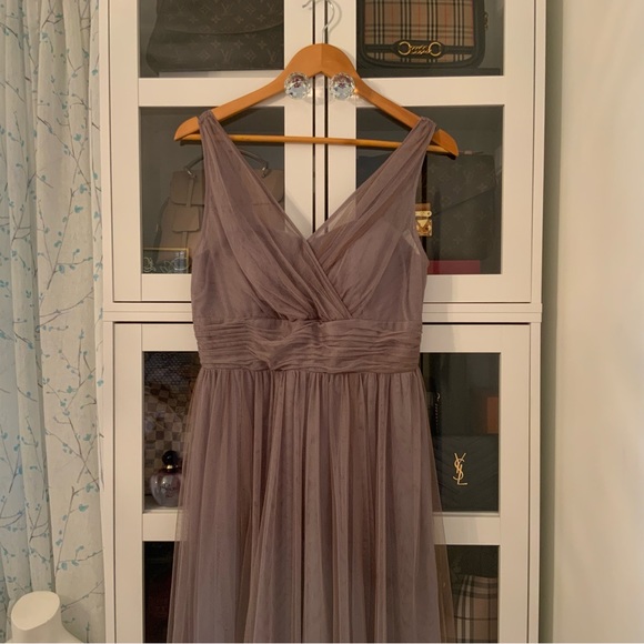 Christina Wu Celebration Bridesmaid Dress A-Line Tulle V-Neck Java Color Size 10 - Picture 4 of 10